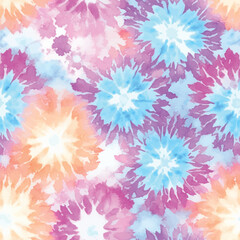 Seamless background with tai dye