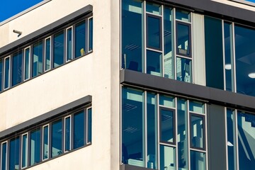 section facade of a modern building
