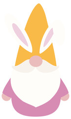 Gnome with Easter Bunny Ears vector