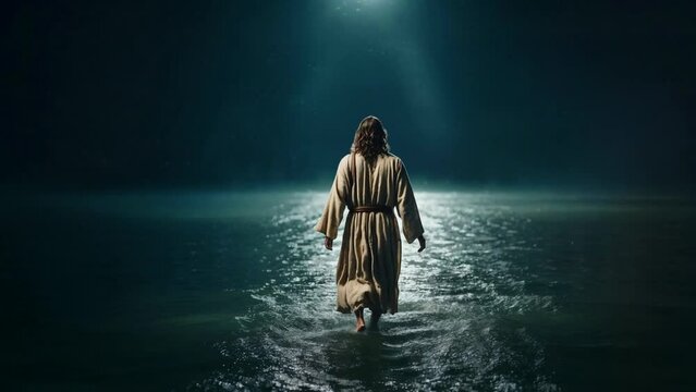 christian background, Jesus walked on water