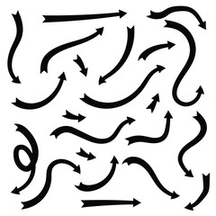 Free vector hand drawn arrow sketches