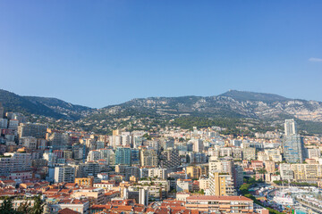 Fototapeta na wymiar Panoramic view of Monte Carlo marina and cityscape