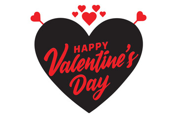 Happy Valentines Day Text Vector illustration
