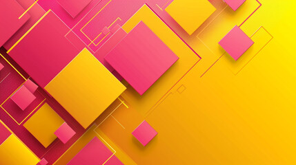 Pink and yellow abstract shape background vector presentation design. PowerPoint and Business background.