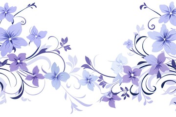 colorful floral vines vector illustration with blank copy space