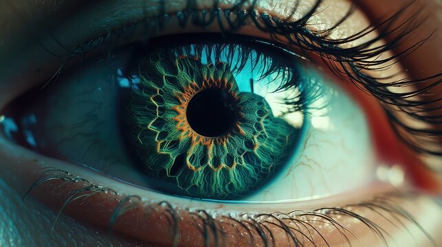 Intricate Close-Up of the Human Eye, Capturing the Beauty and Complexity of Vision
