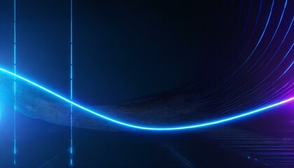 Technology science banner lines minimalist style; empty space