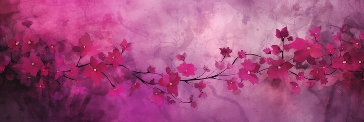 magenta abstract floral background with natural grunge textures