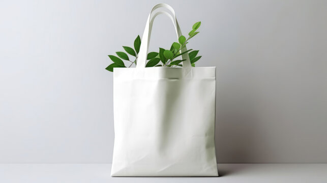 Eco Bag With White Background 3D Rendering.