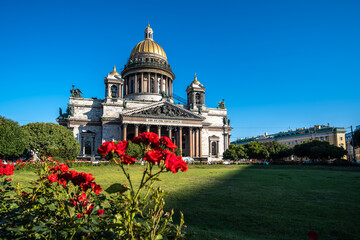 St. Isaac's Cathedral in St. Petersburg in the summer afternoon.