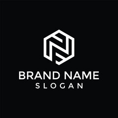 Initial Letter N Logo Design vector Template
