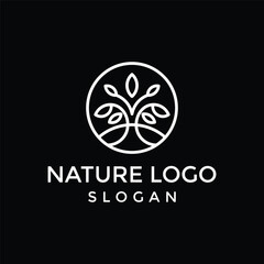 Nature trees vector illustration logo design.