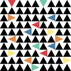 Vector abstract seamless triangles pattern. Hipster geometric card background template