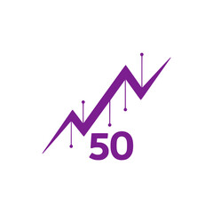 Obraz premium 50 graphic chart business logo vector illustration template design