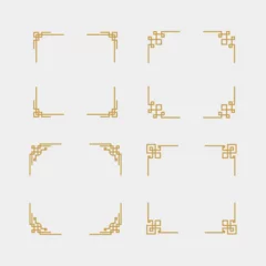 Fotobehang Chinese Frame Set. Geometric Oriental frame set. © Revoltan