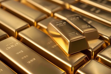 a row of the gold bars background.