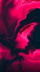 Mixing black and red paint, abstract background with liquid.