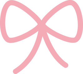 Cute bow ribbon decoration icon vector image