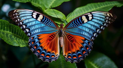 A dazzling butterfly captivates with vibrant colors and delicate wings.
