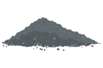 Building material. Heap of coal. Cartoon supplies for buildings works. Construction concept. Illustration can be used for construction sites or illustrate renovation works