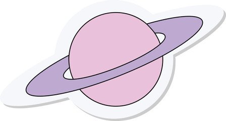 Saturnus planet sticker