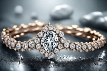 A composition highlighting the diversity of diamond bracelets, the HD camera capturing their individual charm and sophistication in impressive