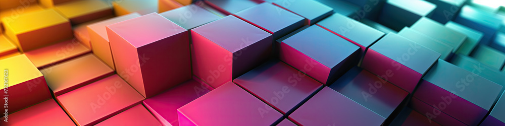 Poster abstract cube background