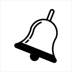 Notification bell icon. Outline style. notification bell vector icon for web design isolated on white background