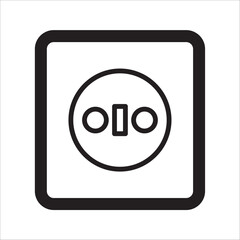 Electrical outlet icon design isolated on white background. vector illustration