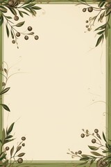 Olive illustration style background very large blank area