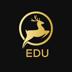 EDU Letter logo design template vector. EDU Business abstract connection vector logo. EDU icon circle logotype.
