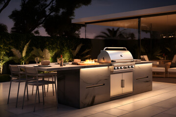 outdoor BBQ barbeque area