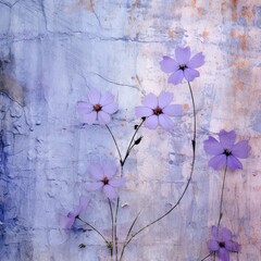 periwinkle abstract floral background with natural grunge textures