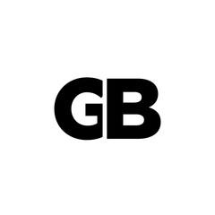 Obraz premium Letter G and B, GB logo design template. Minimal monogram initial based logotype.