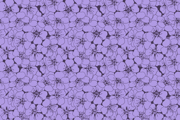 Floral pattern seamless vector background. Foliage and flower wallpaper design of nature.