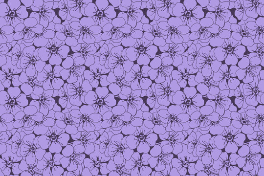 Floral pattern seamless vector background. Foliage and flower wallpaper design of nature.