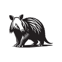 Radiant Aardvark: Aardvark Silhouette Collection Illuminating the Beauty of Wildlife - Aardvark Illustration - Aardvark Vector
