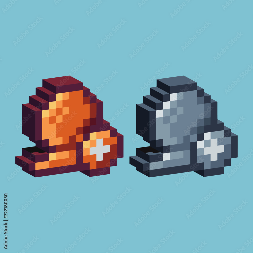 Poster isometric pixel art 3d of add friend icon for items asset. add friend icon on pixelated style.8bits 
