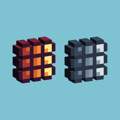
Isometric Pixel art 3d of grid icon for items asset. Grid icon on pixelated style.8bits perfect for game asset or design asset element for your game design asset.