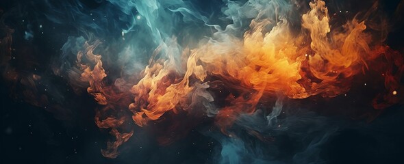 Epic fire and smoke background