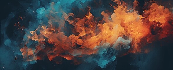 Epic fire and smoke background - obrazy, fototapety, plakaty