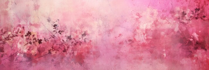 pink abstract floral background with natural grunge textures