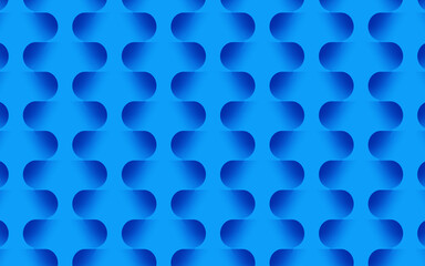 Blue abstract background of overlapping paper pieces.