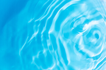 Blue water surface,Transparent blue clear water surface texture with ripples, splashes and bubbles....