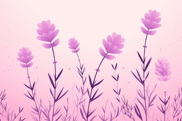 Pink vector illustration cute aesthetic old lavender paper with cute lavender flowers