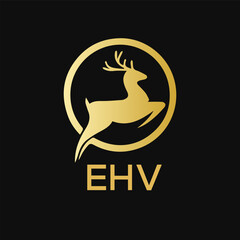 EHV Letter logo design template vector. EHV Business abstract connection vector logo. EHV icon circle logotype.
