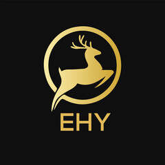 EHY Letter logo design template vector. EHY Business abstract connection vector logo. EHY icon circle logotype.
