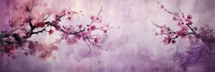Obraz na płótnie Canvas plum abstract floral background with natural grunge texture