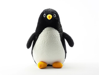 Fototapeta premium Penguin like kids soft toys isolated on white background in minimalist style. 