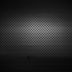 Dark metal hexagon mesh pattern background ai generated